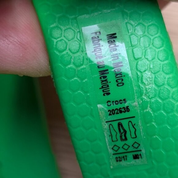 Crocs Kadee Thong Sandals Unisex Men's 6 Women's 8 Green Iconic Comfort - Picture 8 of 11